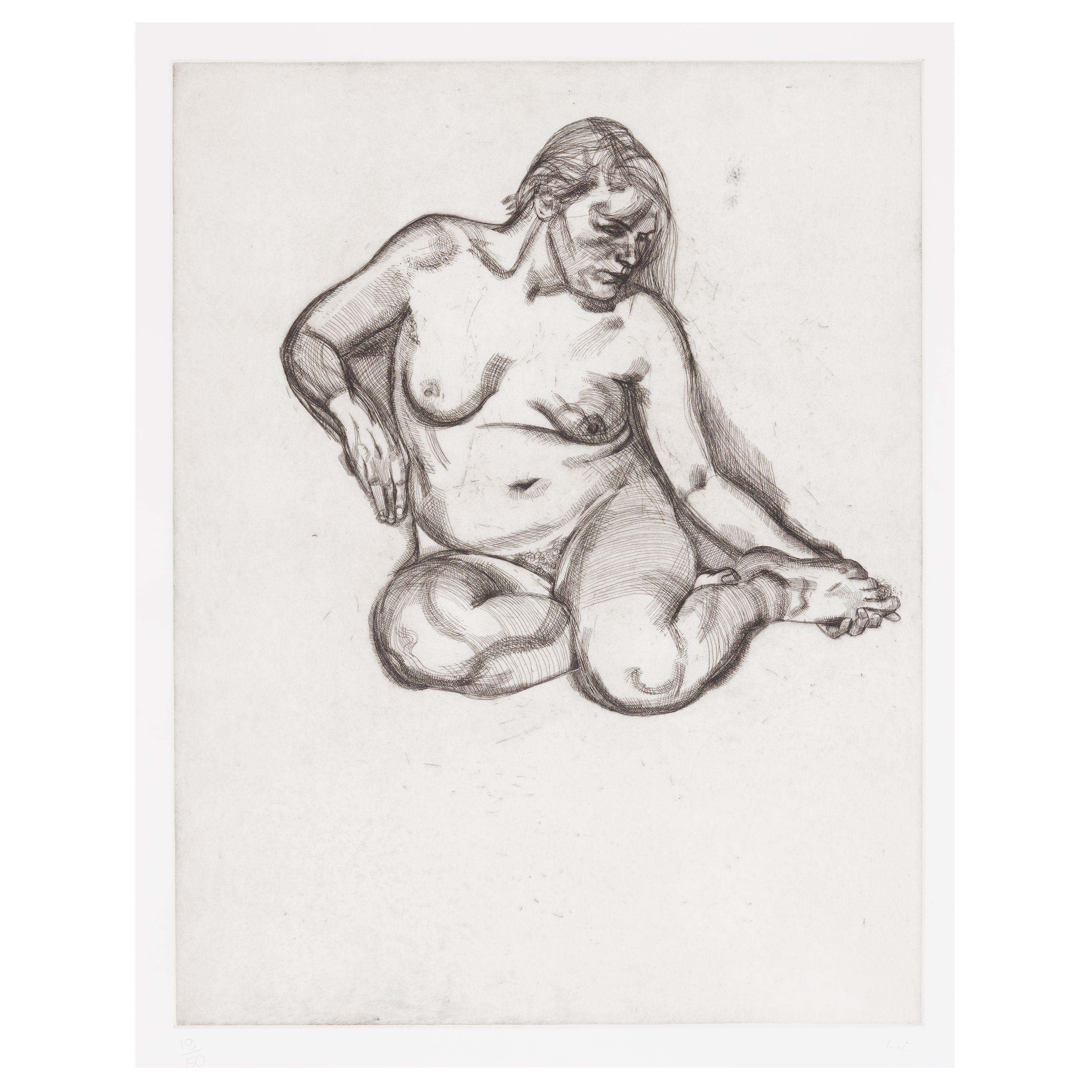 Lucian Freud - Girl Holding her Foot