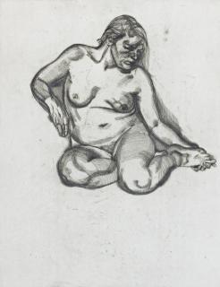 Lucian Freud - Girl Holding Her Foot