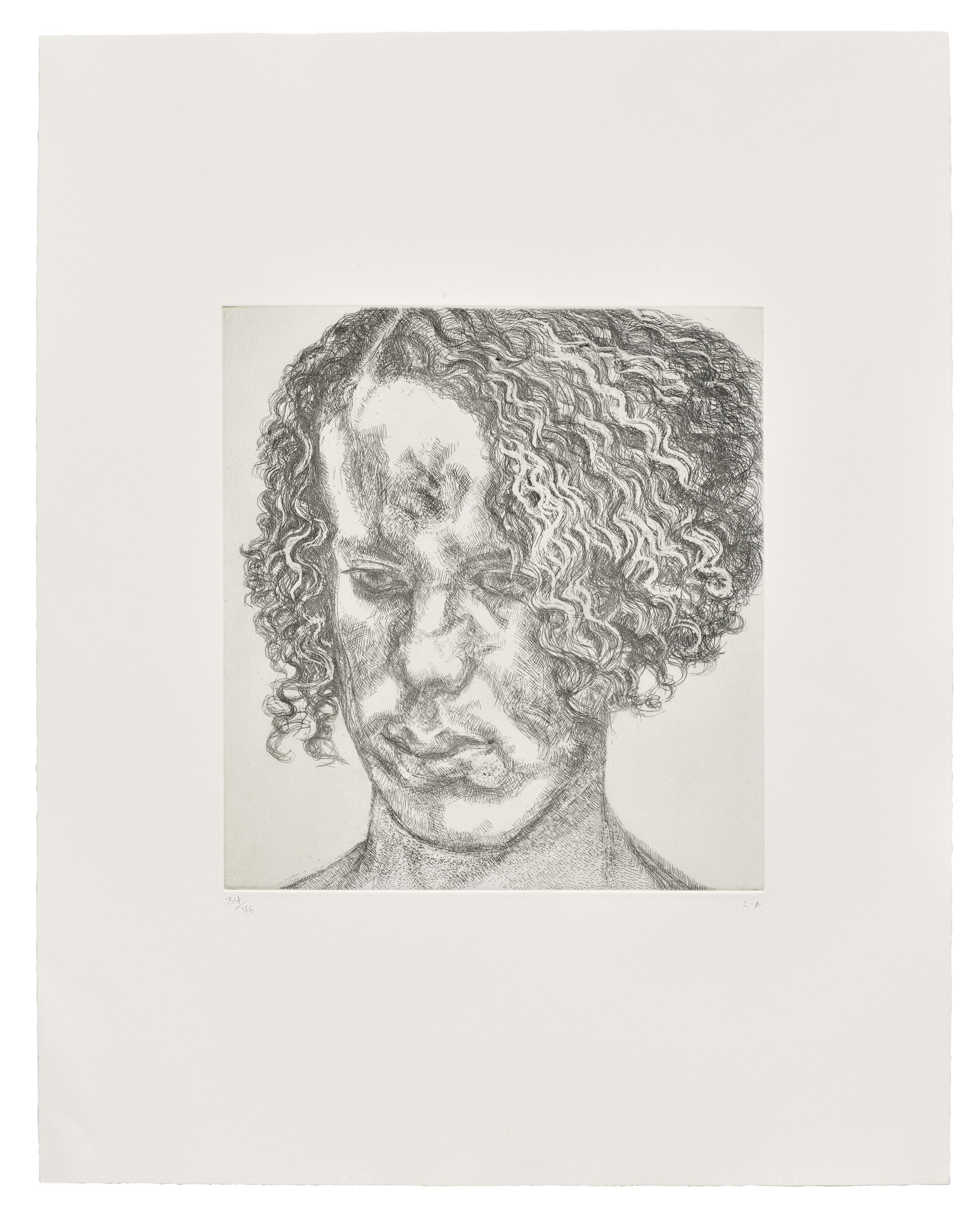 Lucian Freud - Girl with Fuzzy hair