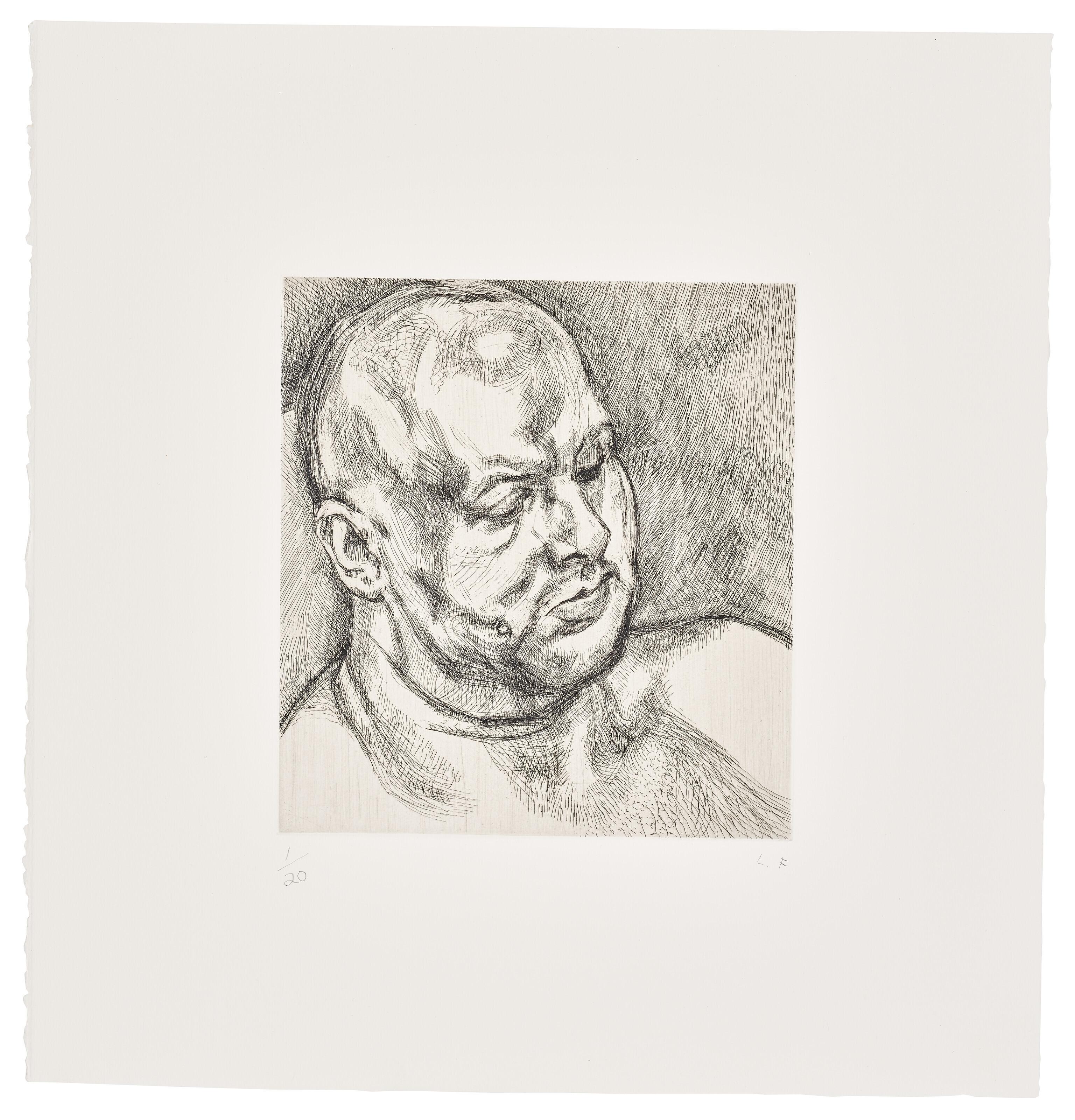 Lucian Freud - Head of a Man