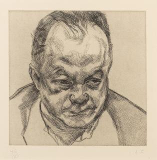 Lucian Freud - Head of Bruce Bernard