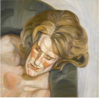 Lucian Freud - Head On A Green Sofa