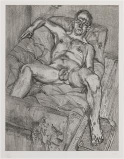Lucian Freud - Man Posing (Hartley 27; Figura 44)