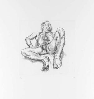 Lucian Freud - Naked Man on a Bed (G. 35)