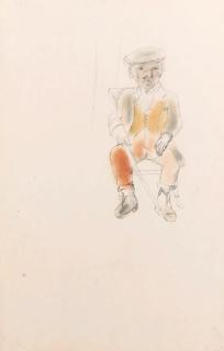 Lucian Freud - Old Man with a stick