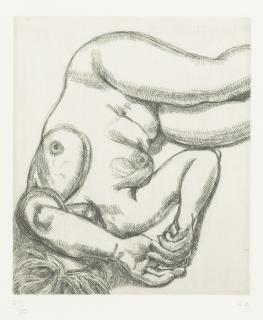 Lucian Freud - Woman On A Bed (H. 44)