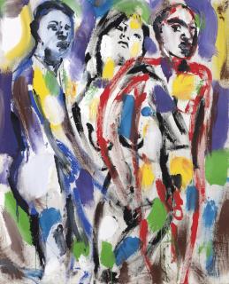 Luciano Castelli - Femme Avec Deux Hommes, 1994