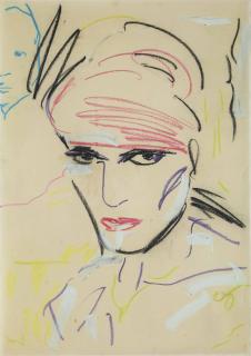 Luciano Castelli - Frauenportrait, 1979 (Ursula)