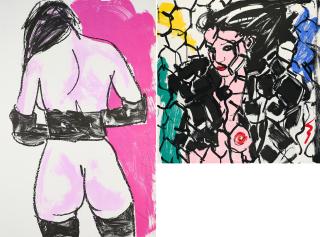 Luciano Castelli - Konvolut von 2 Lithografien.