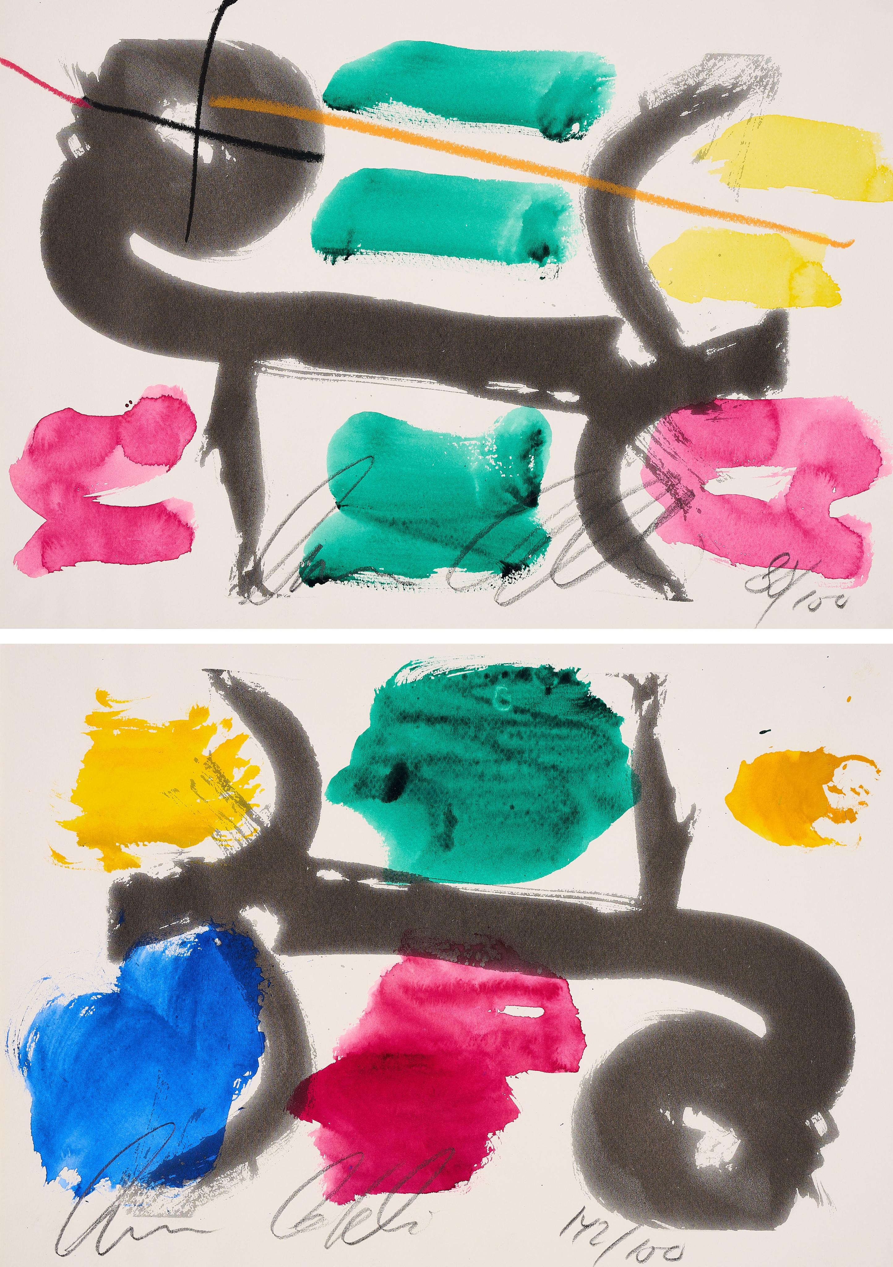 Luciano Castelli - Konvolut von 2 Papierarbeiten.