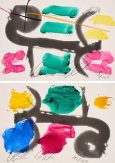 Luciano Castelli - Konvolut von 2 Papierarbeiten.