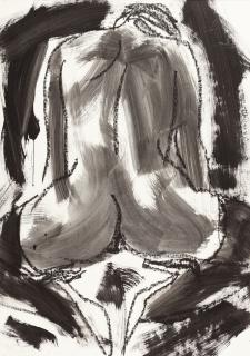 Luciano Castelli - S/W Rückenakt.