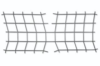 Luciano Fabro - Struttura ortogonale assoggettata ai quattro vertici a tensione (Orthogonal structure subjected to tension at the four vertices)