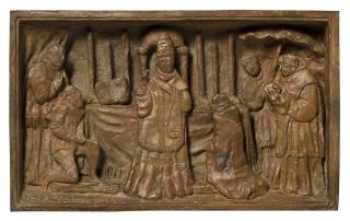 Luciano Minguzzi - Papa Martino V consacra l\'altare maggiore