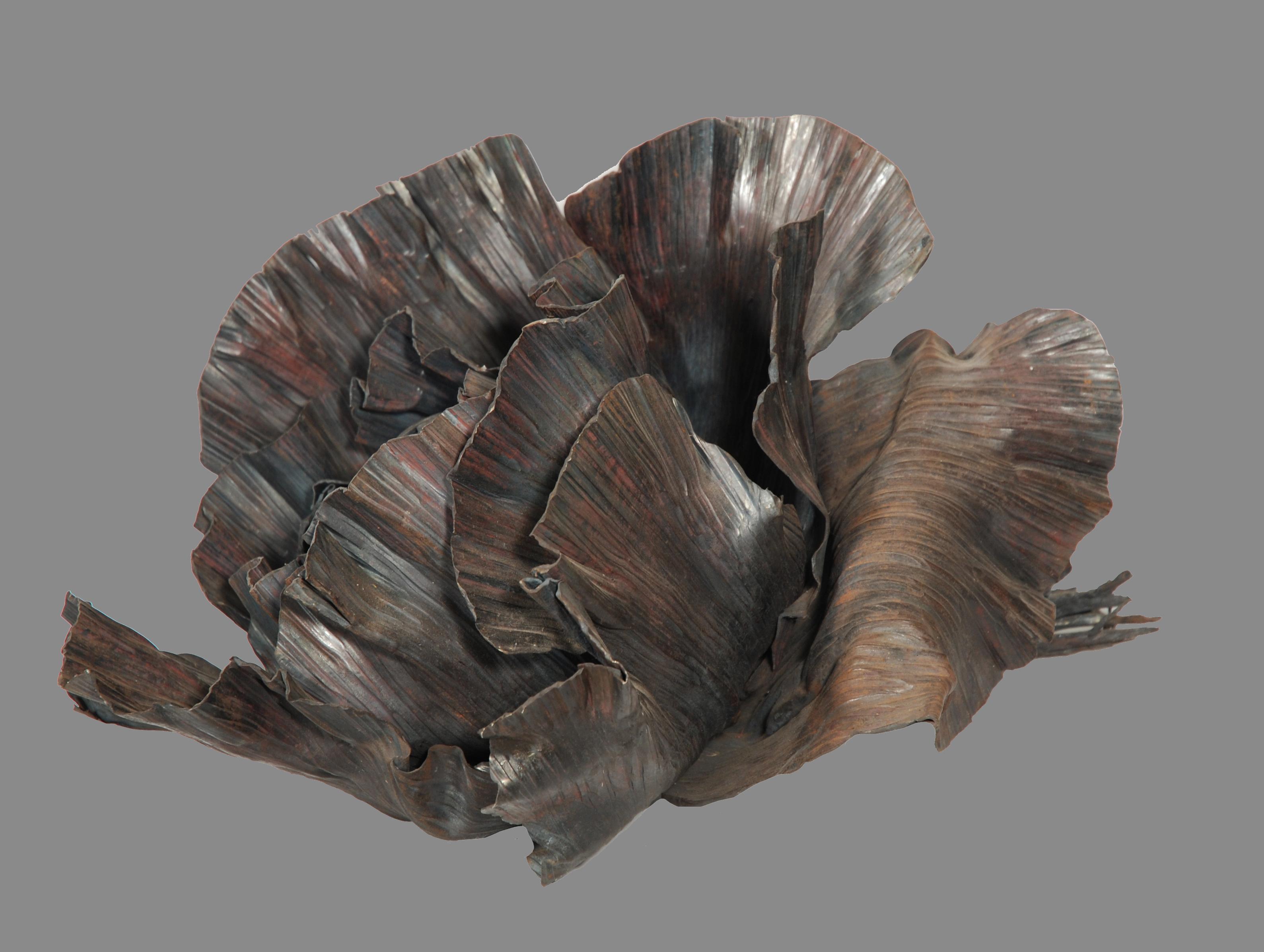 Luciano Zanoni - Scultura in ferro battuto raffigurante verza (h. cm 68)