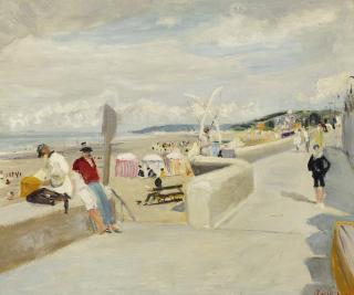 Lucien Adrion - Au Bord De La Plage; Personnages Sur La Plage: Two Works
