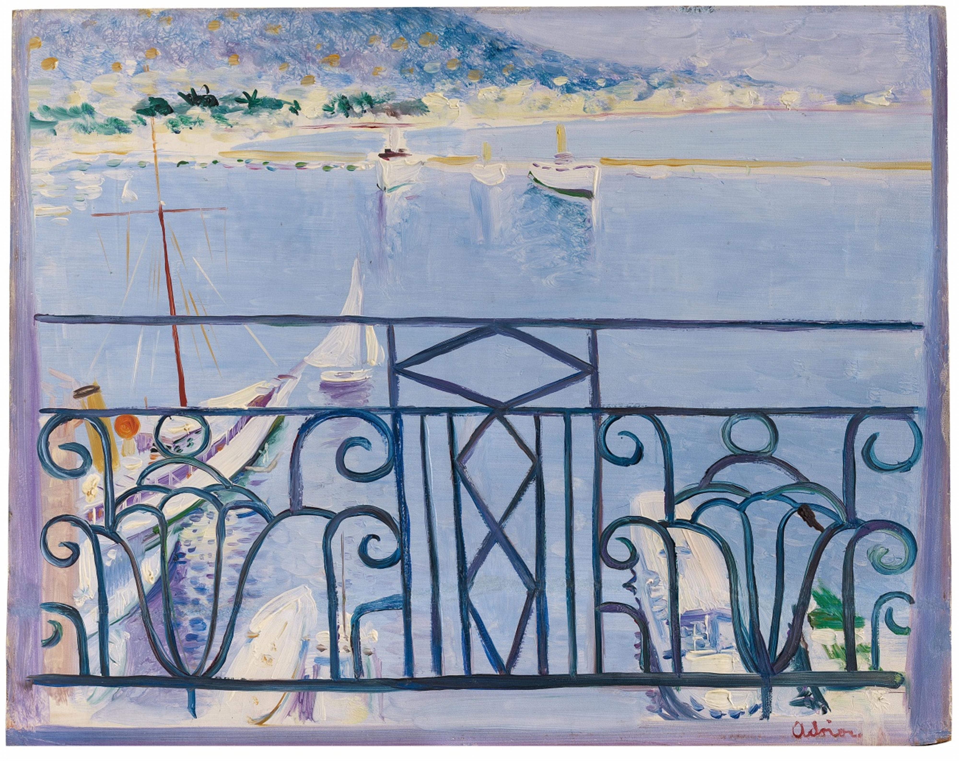 Lucien Adrion - Balcon sur le Port (Monaco)