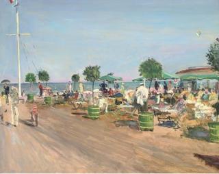 Lucien Adrion - Café Au Bord de la Mer