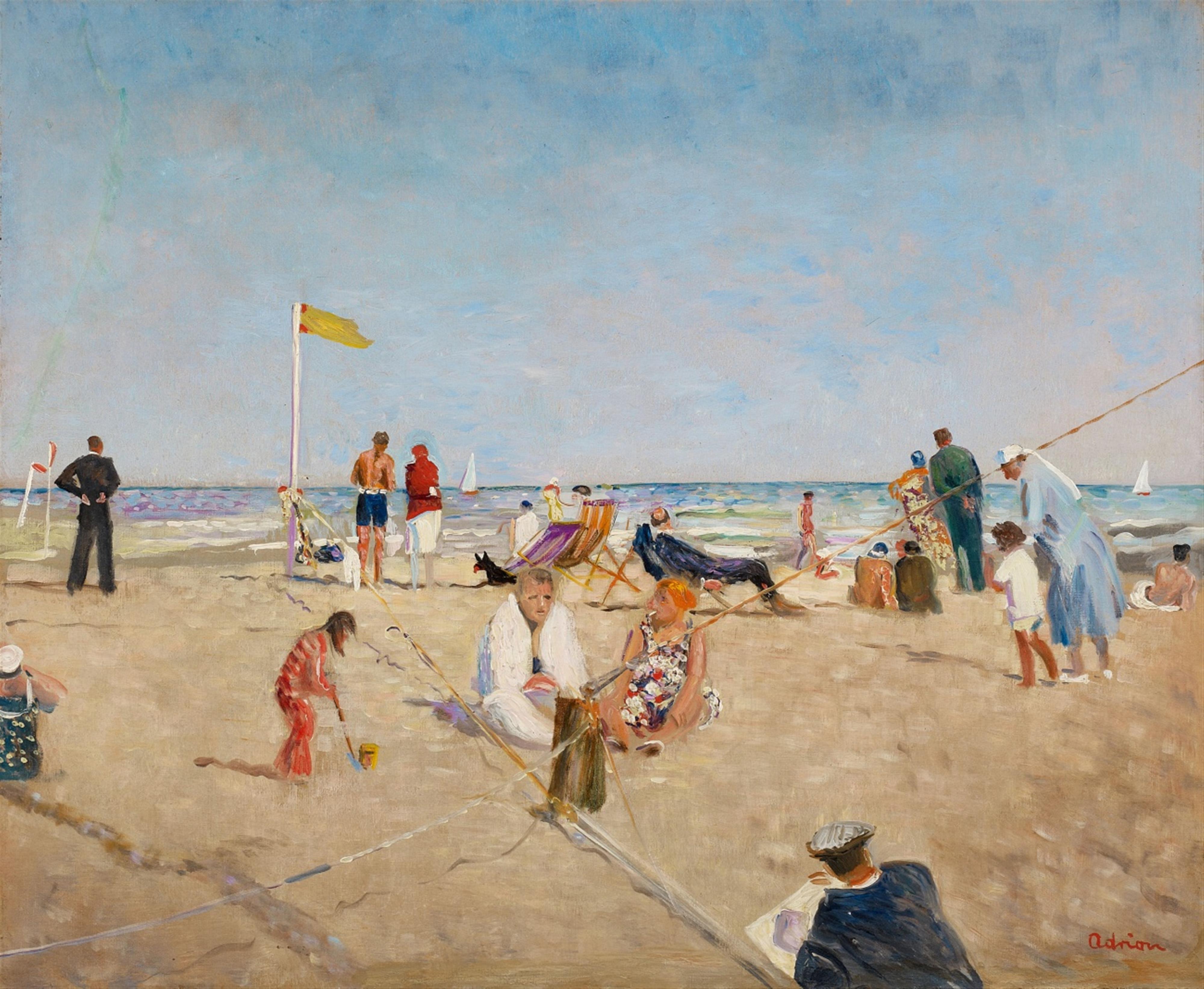 Lucien Adrion - Deauville, La Plage