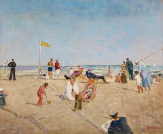 Lucien Adrion - Deauville, La Plage