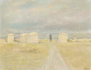 Lucien Adrion - La plage à Trouville