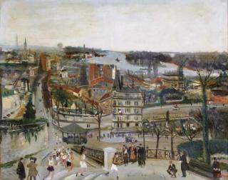 Lucien Adrion - Runners on the steps, Montmartre