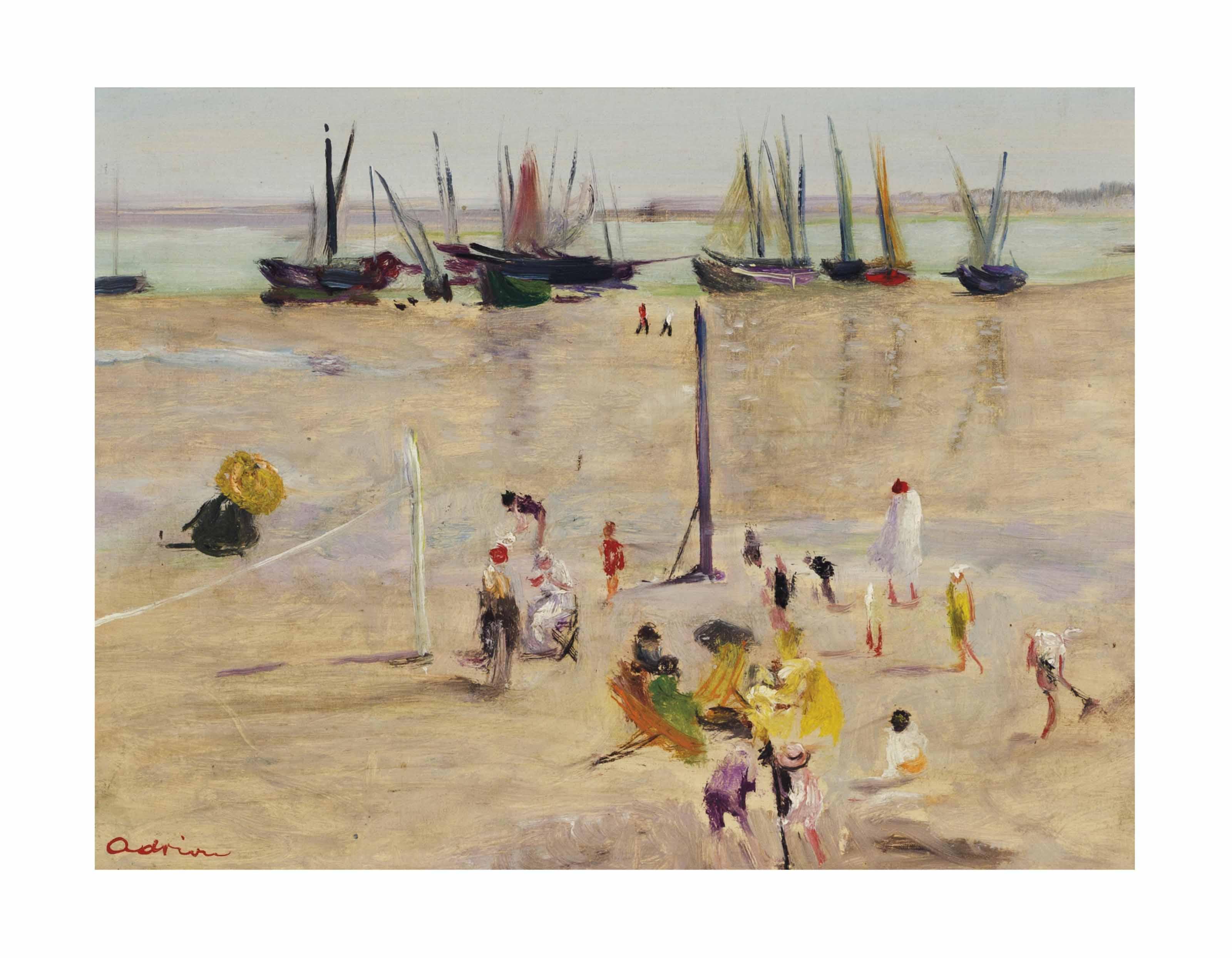 Lucien Adrion - Scene De Plage