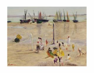 Lucien Adrion - Scene De Plage