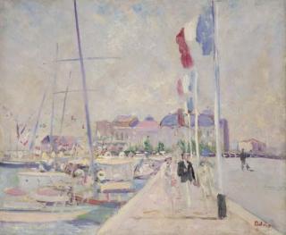 Lucien Adrion - Vue du Casino de Trouville Depuis Les Quais