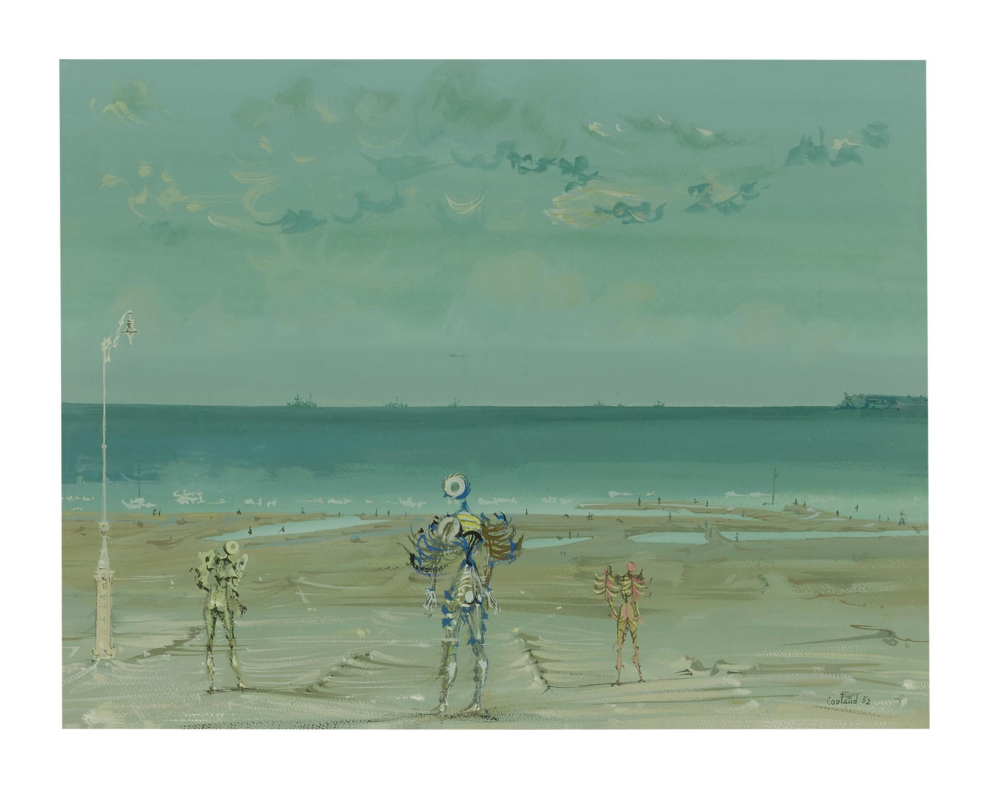 Lucien Coutaud - Plage Et Oiseaux