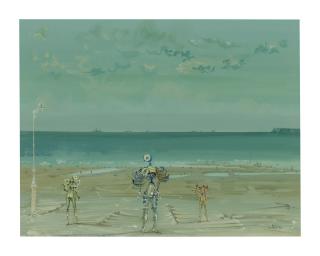 Lucien Coutaud - Plage Et Oiseaux