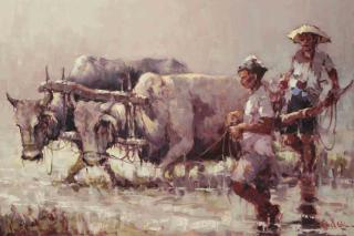 Lucien Frits Ohl - Farming with oxen