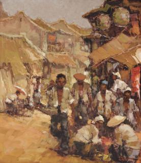Lucien Frits Ohl - Market Scene