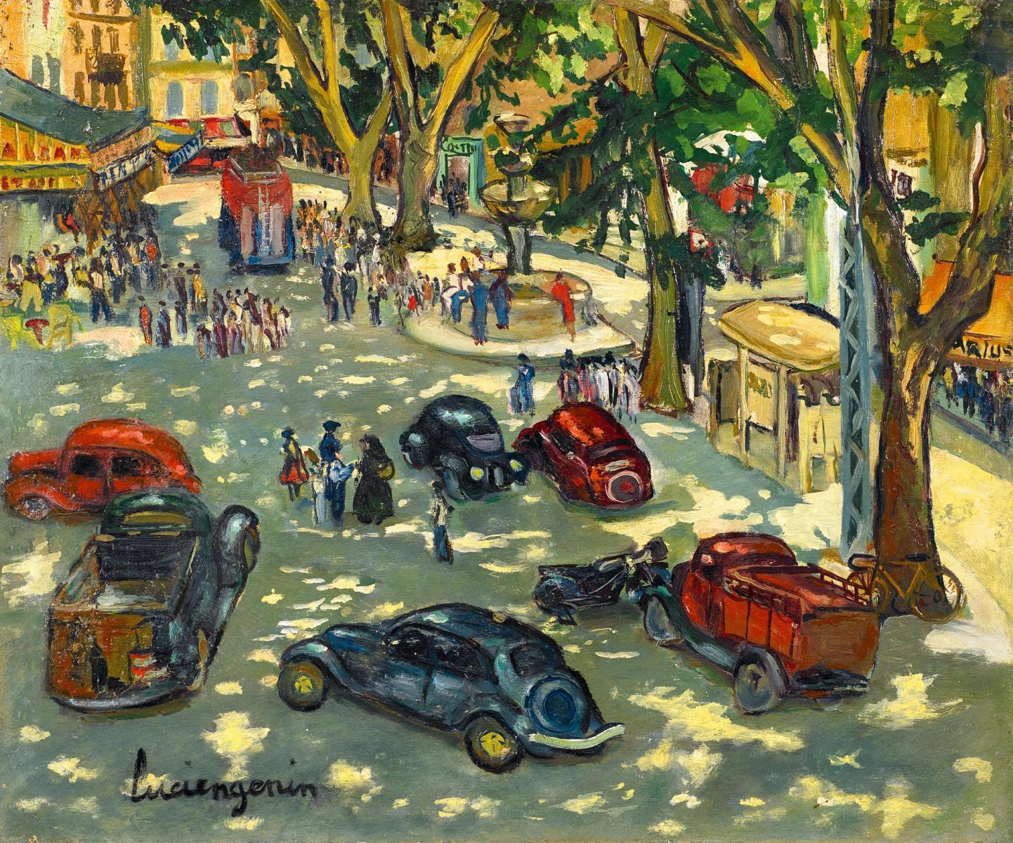 Lucien Génin - Ohne Titel (Place Calamy in Brignoles).