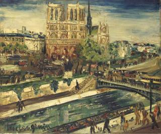 Lucien Genin - Vue de la Cathédrale Notre-Dame À Paris