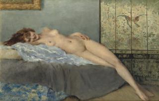Lucien Henry Grandgerard - A Reclining Nude