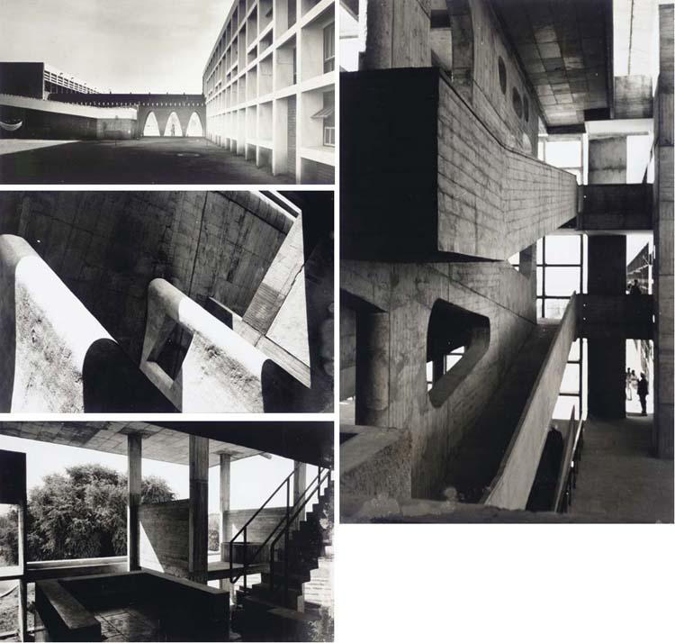 Lucien Herve - Sans Titre (Le Corbusier, Chandergarh (4) ; Le Corbusier, Ahmedabad (1))