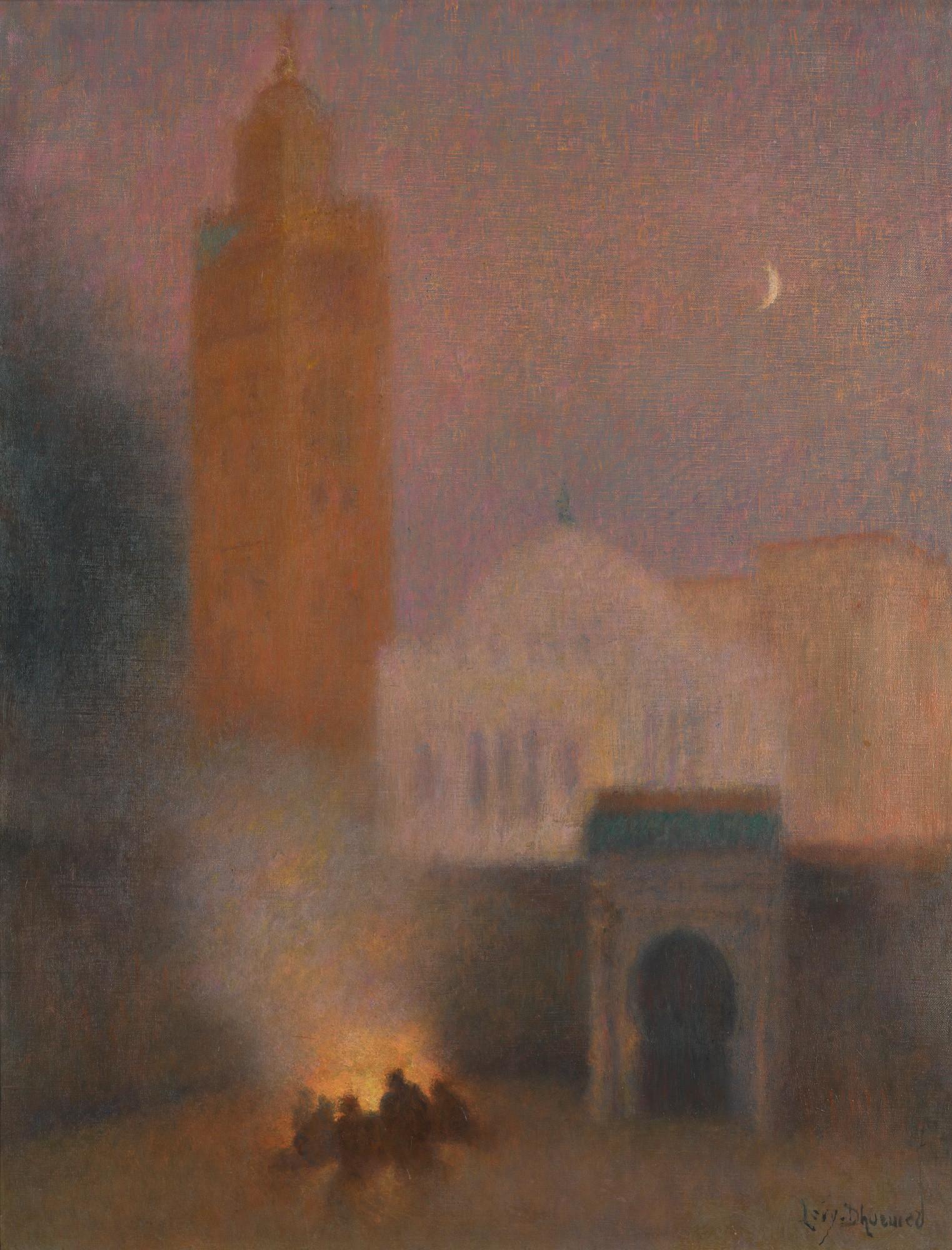 Lucien Lévy-Dhurmer - A North African City By Moonlight