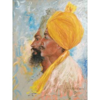Lucien Lévy Dhurmer - Deux Sikhs
