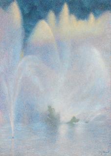 Lucien Lévy-Dhurmer - Le Bassin d\'Apollon, Versailles