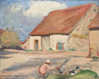 Lucien Mainssieux - Cour de ferme