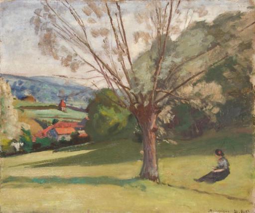 Lucien Mainssieux - Femme sous un arbre