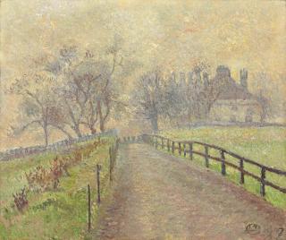 Lucien Pissarro - A foggy morning, Mortlake
