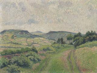 Lucien Pissarro - A Hilly Landscape