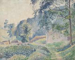 Lucien Pissarro - Brookleton, Misty Morning, Youlgreave