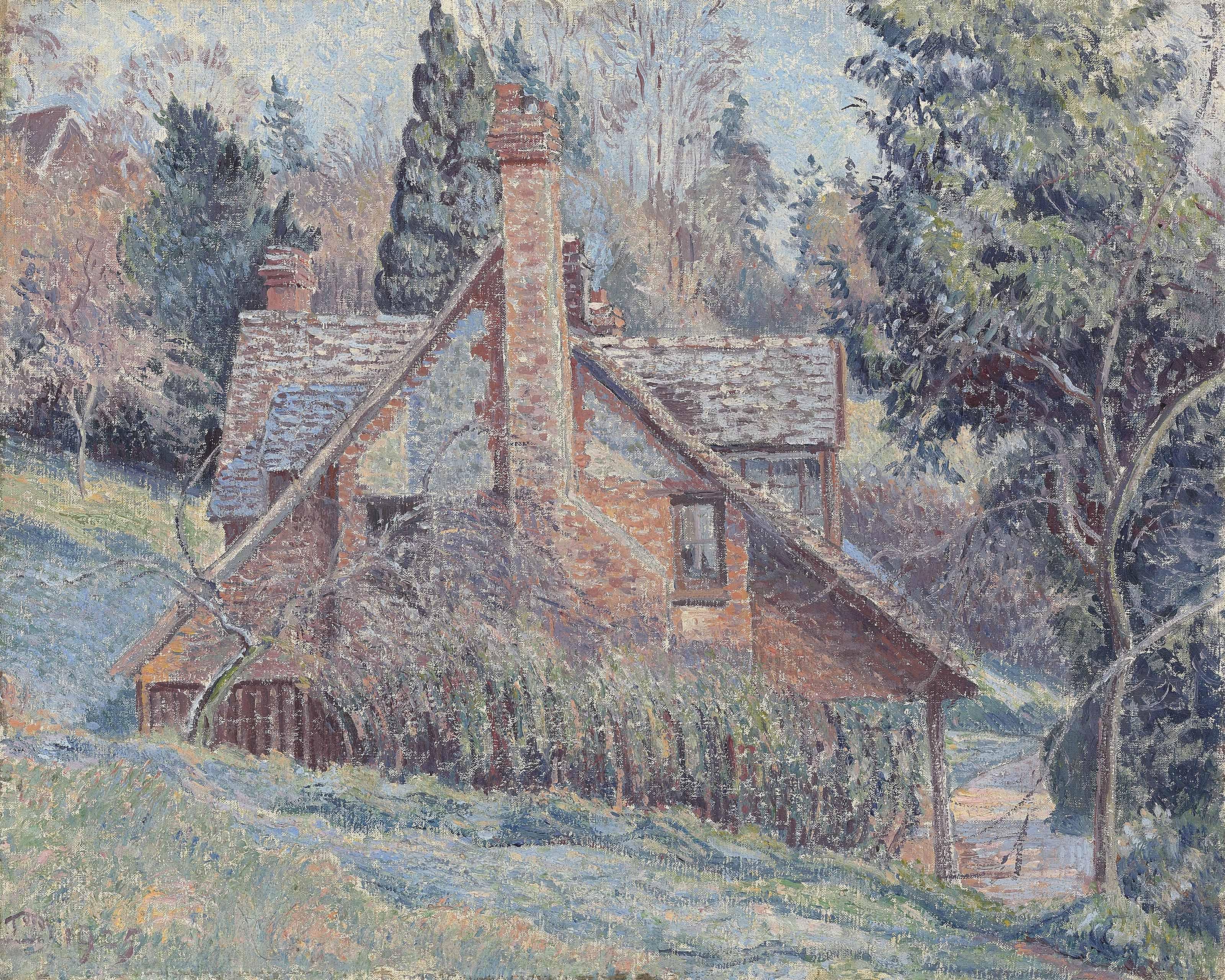 Lucien Pissarro - Cottage in a landscape