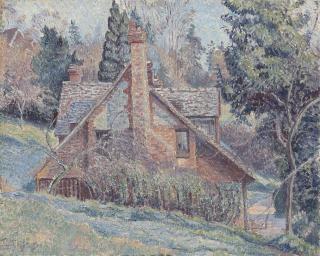 Lucien Pissarro - Cottage in a landscape