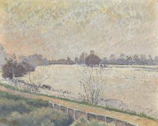 Lucien Pissarro - High Tide On The Thames, Kew