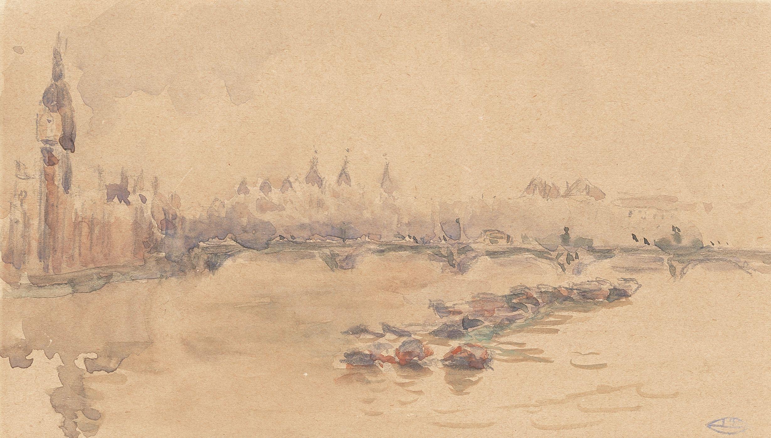 Lucien Pissarro - View of the Thames