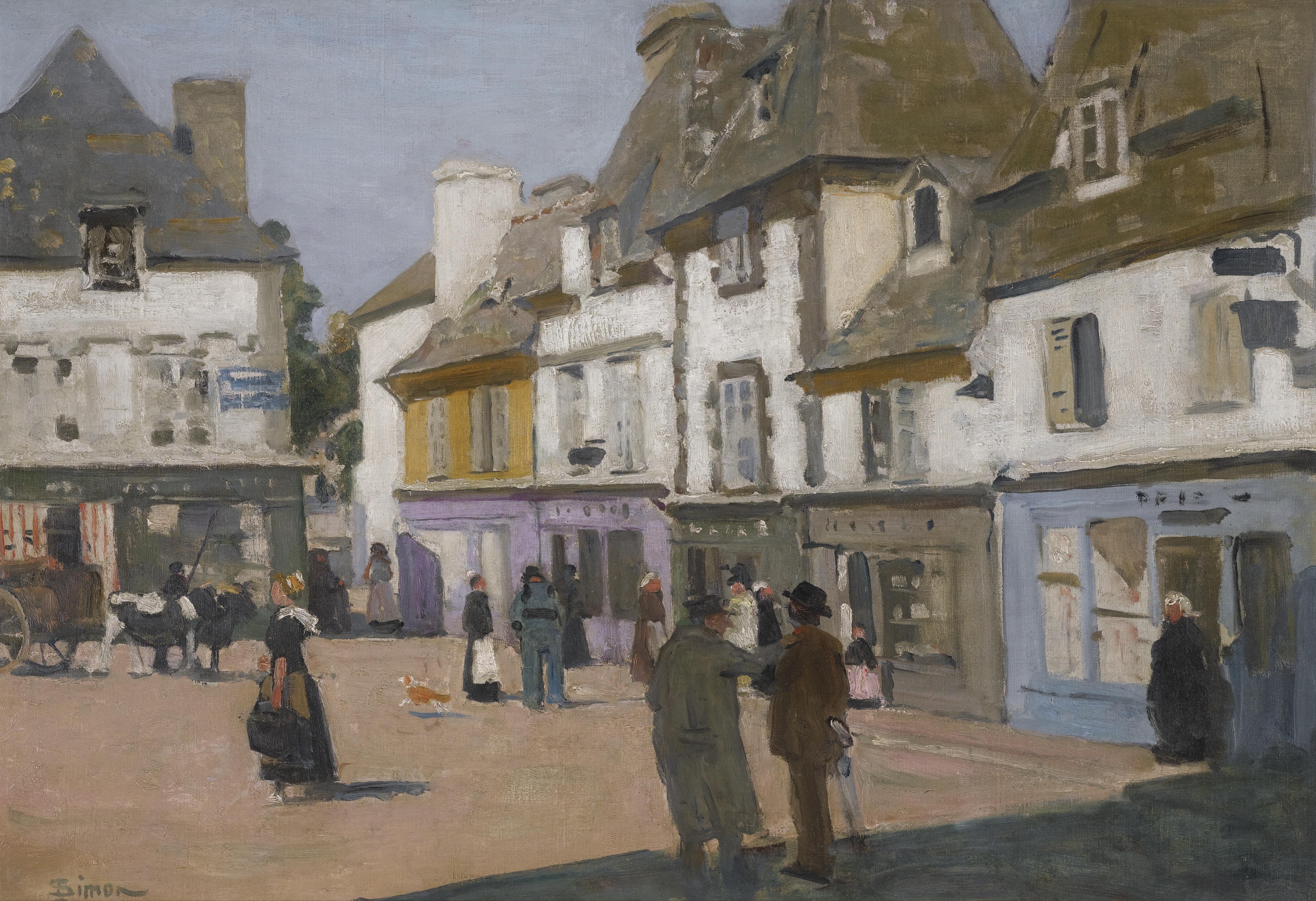 Lucien Simon - French place Au Beurre, Quimper